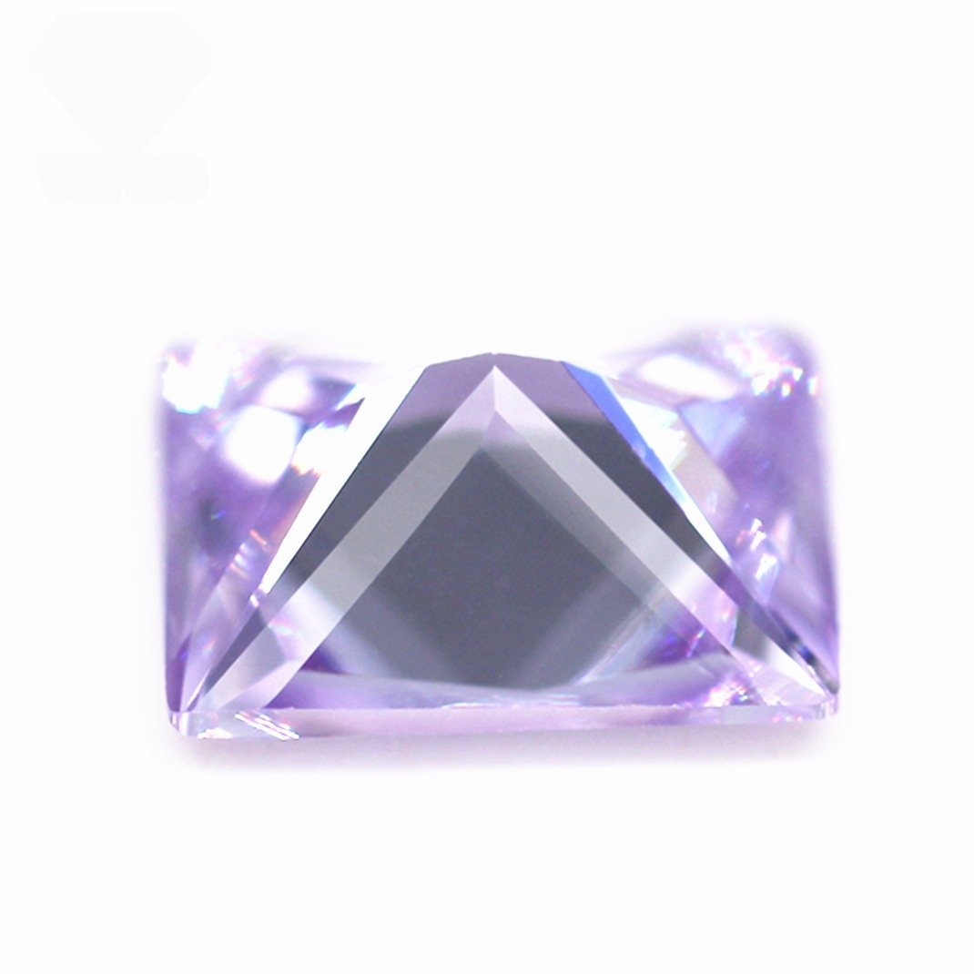 5a grade quality 3*5 13*18mm lavender baguette cut cubic zirconia loose gemstones synthetic machine cut baguette shape cz stones