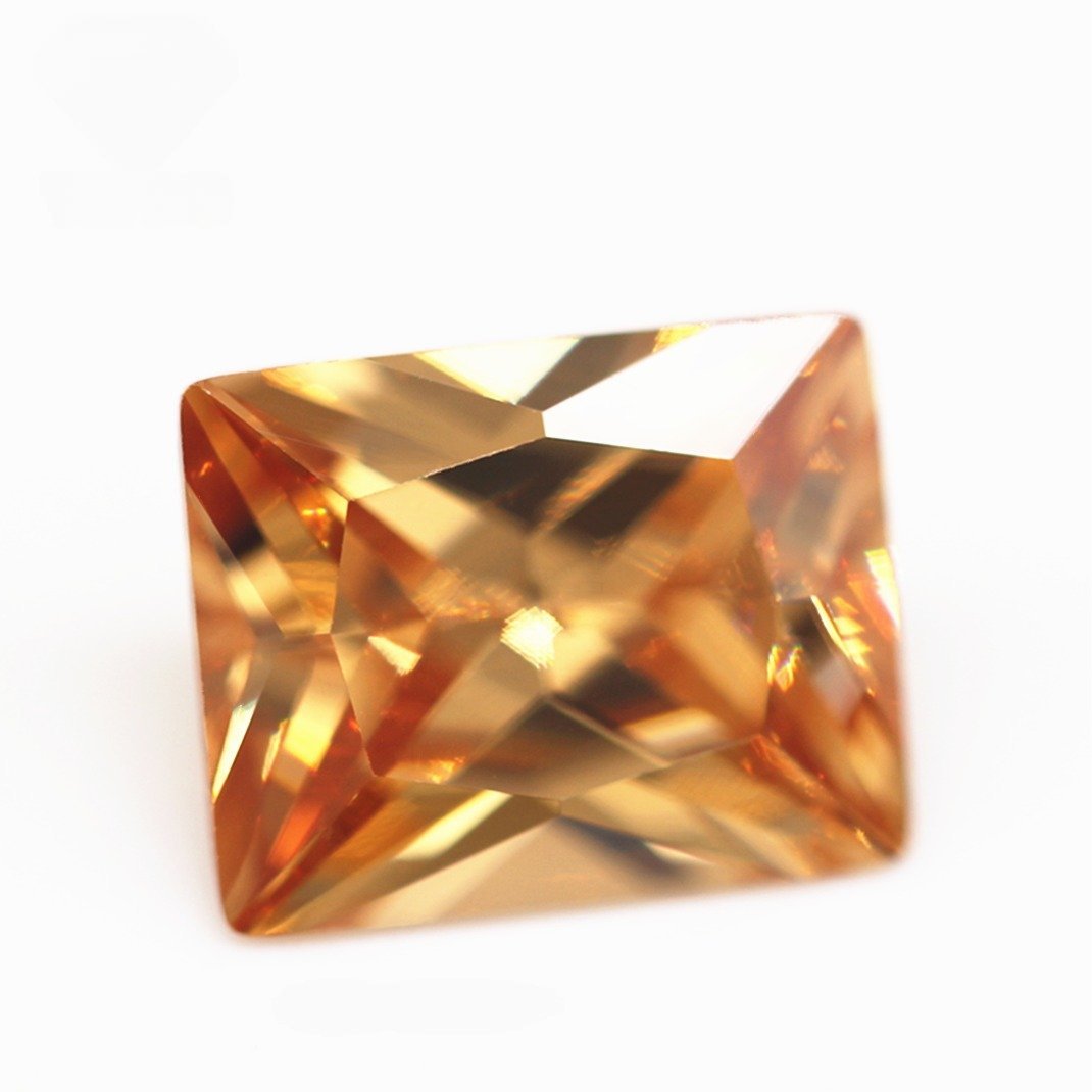 5a grade 3*5mm 13*18mm champagne/d champagne baguette cut cubic zirconia gems artificial baguette shape princess cut cz stones