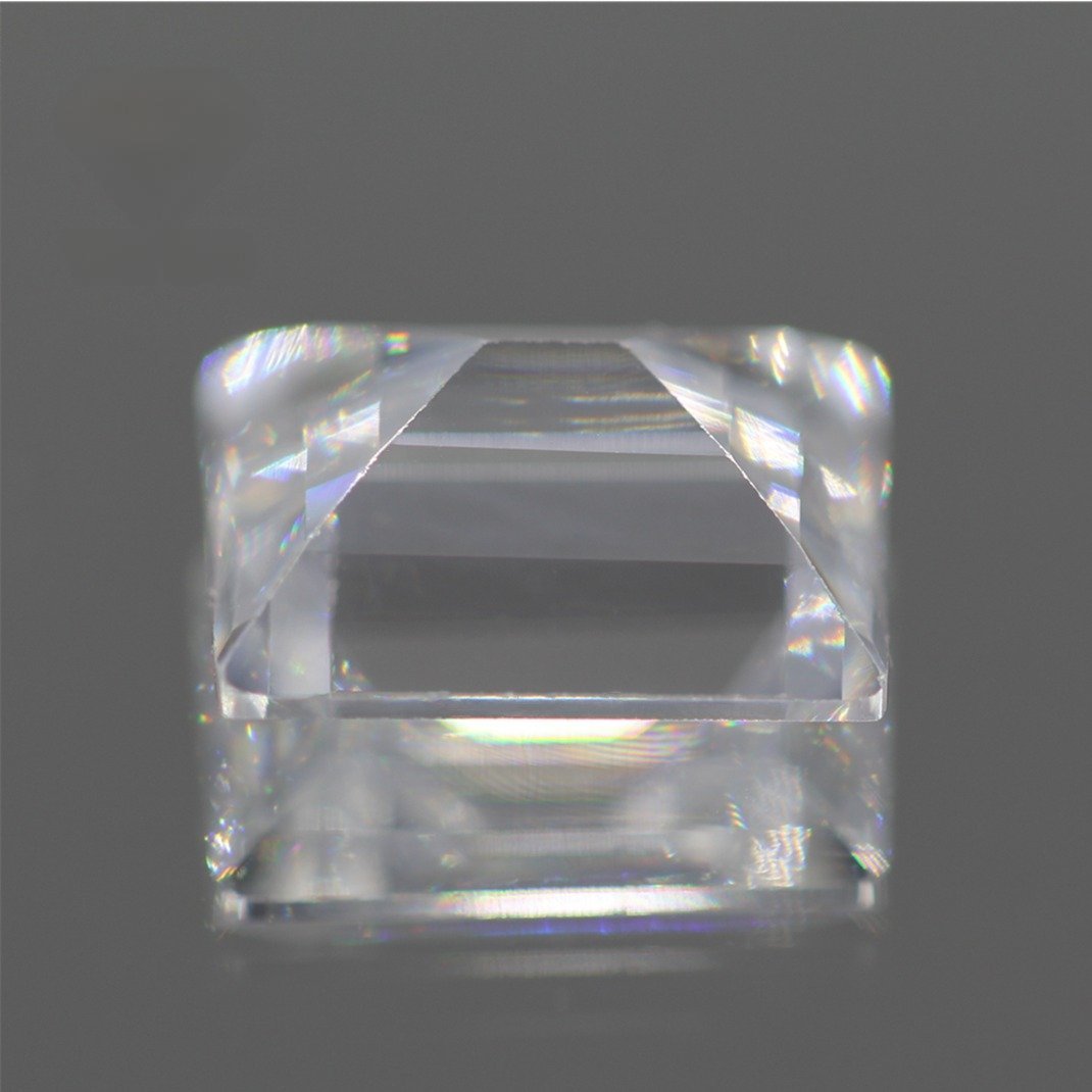 5a grade 3*5 10*14mm machine cut baguette shape white color cubic zirconia gemstones synthetic baguette shape step cut cz stones