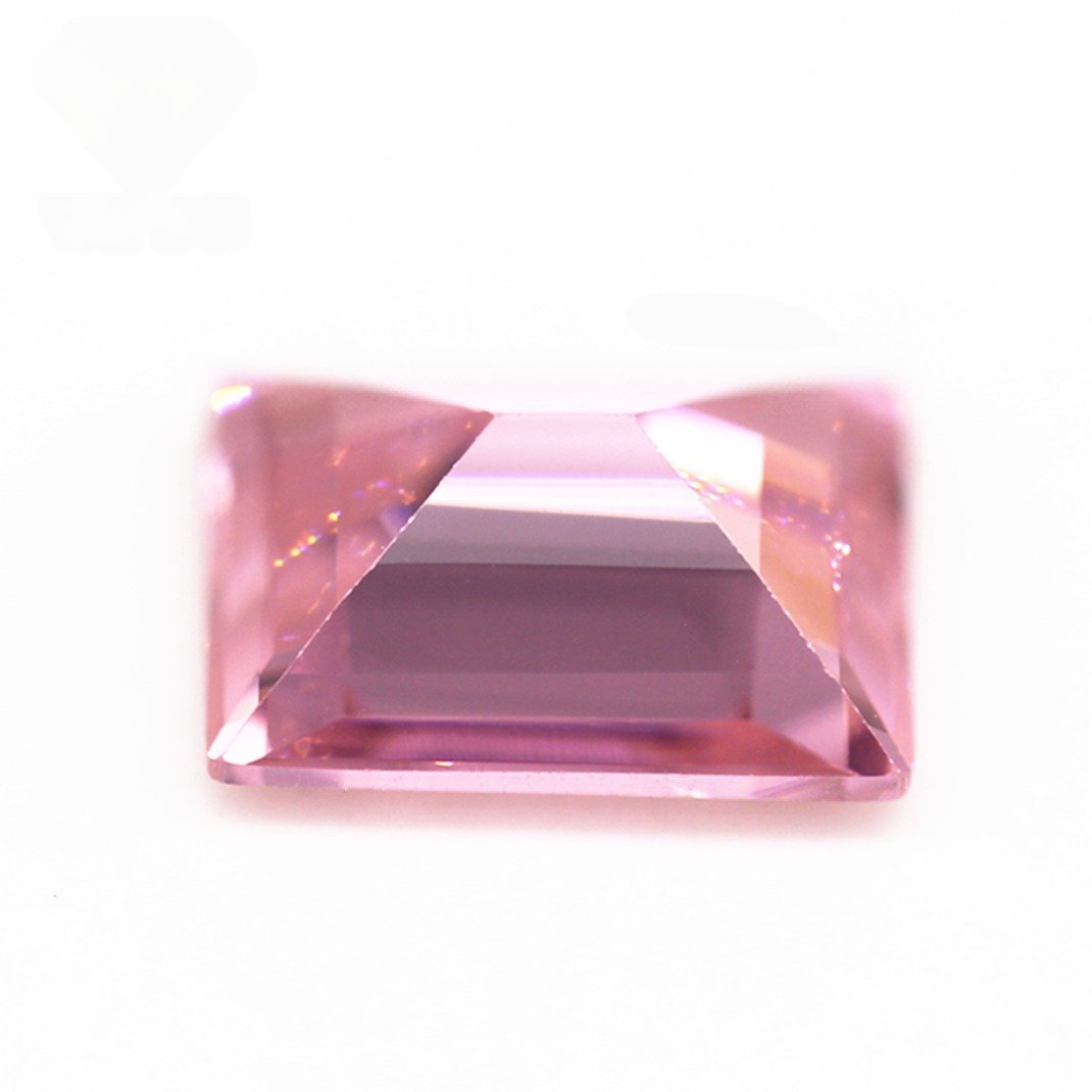 5a grade 3*5mm 10*14mm pink machine cut baguette cut cubic zirconia loose gemstones synthetic baguette shape step cut cz stones
