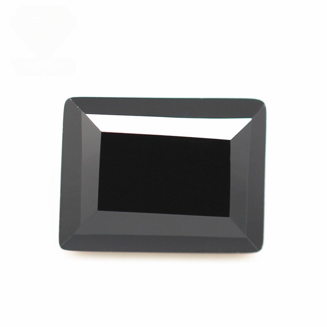 wuzhou gems factory 3*5mm 10*14mm black baguette shape step cut cubic zirconia gemstones artificial baguette step cut cz stones