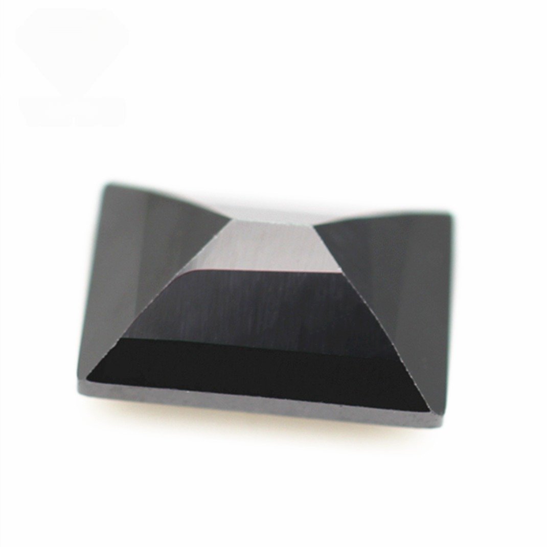 wuzhou gems factory 3*5mm 10*14mm black baguette shape step cut cubic zirconia gemstones artificial baguette step cut cz stones