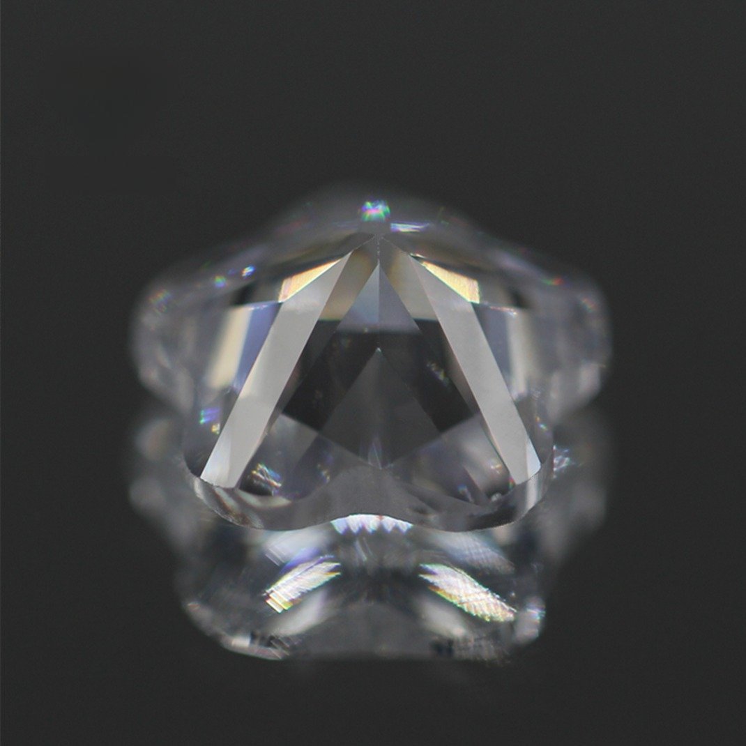 5a grade 3*3mm 12*12mm white color flower machine cut cubic zirconia loose gemstones synthetic flower shape cz zirconia stones