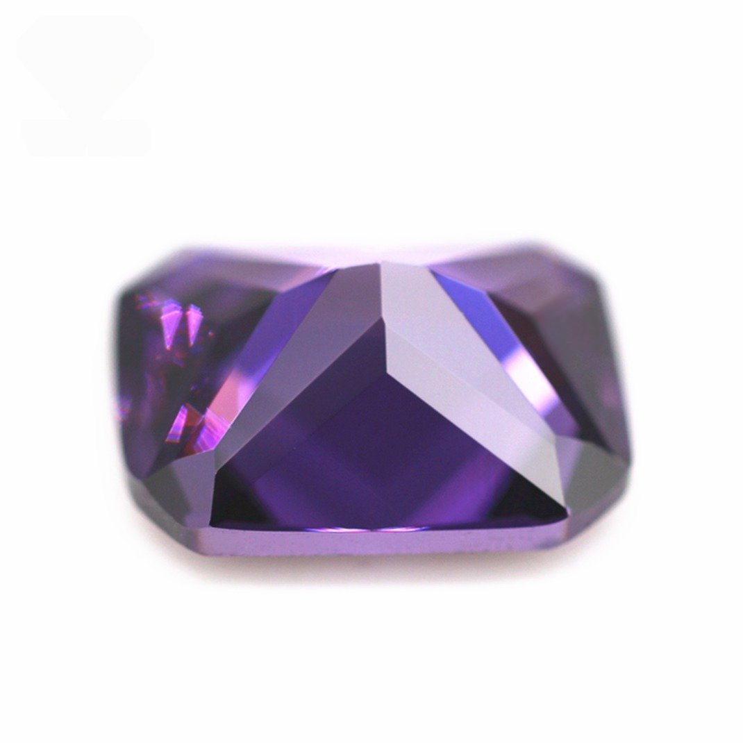 5a quality 3*5 13*18mm octagon cut amethy/dark amethyst cubic zirconia gemstones synthetic princess cut octagon shape cz stones