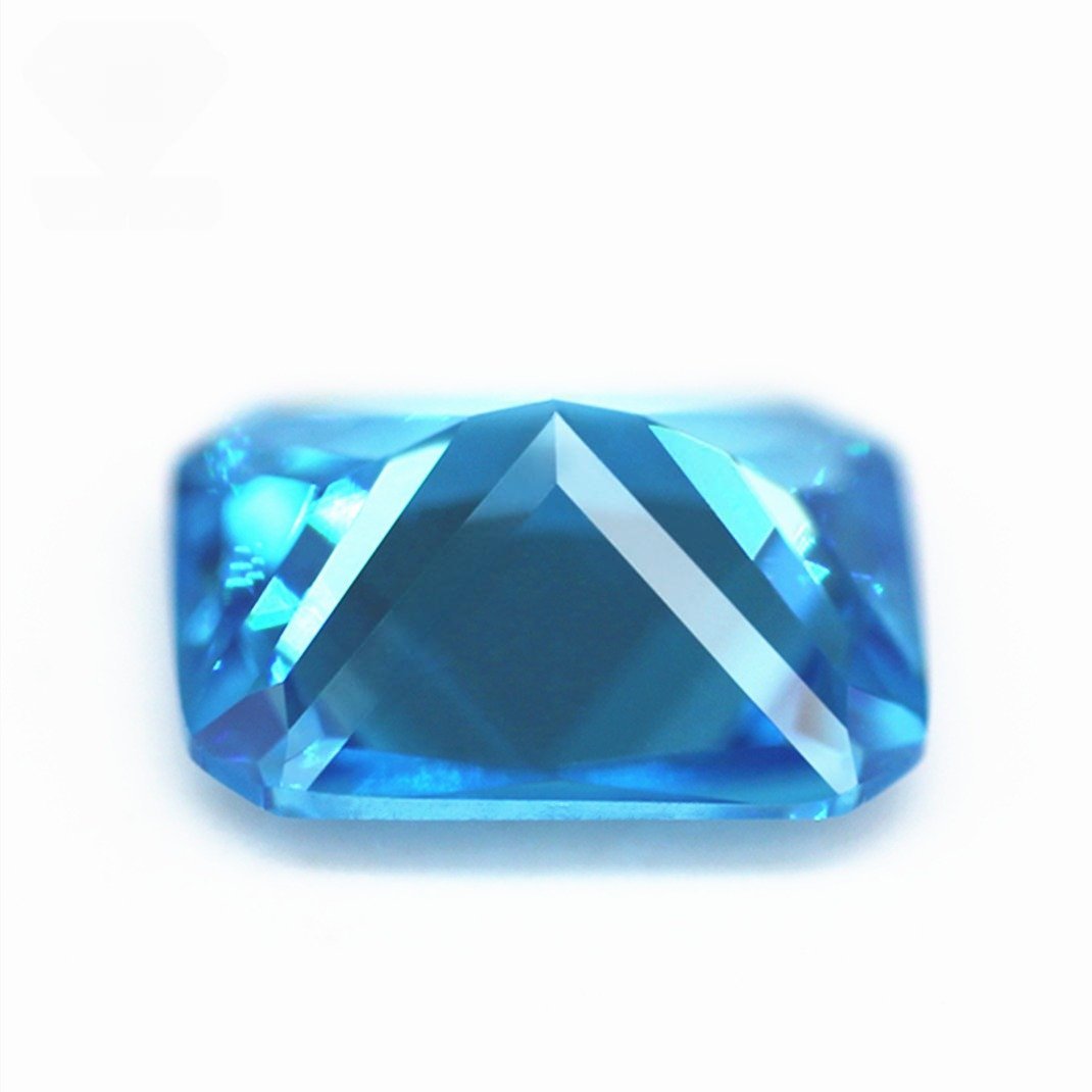 3*5 10*14mm aquamarine/aqua blue/blue topaz octagon cut cubic zirconia gemstones artificial machine cut octagon shape cz stones
