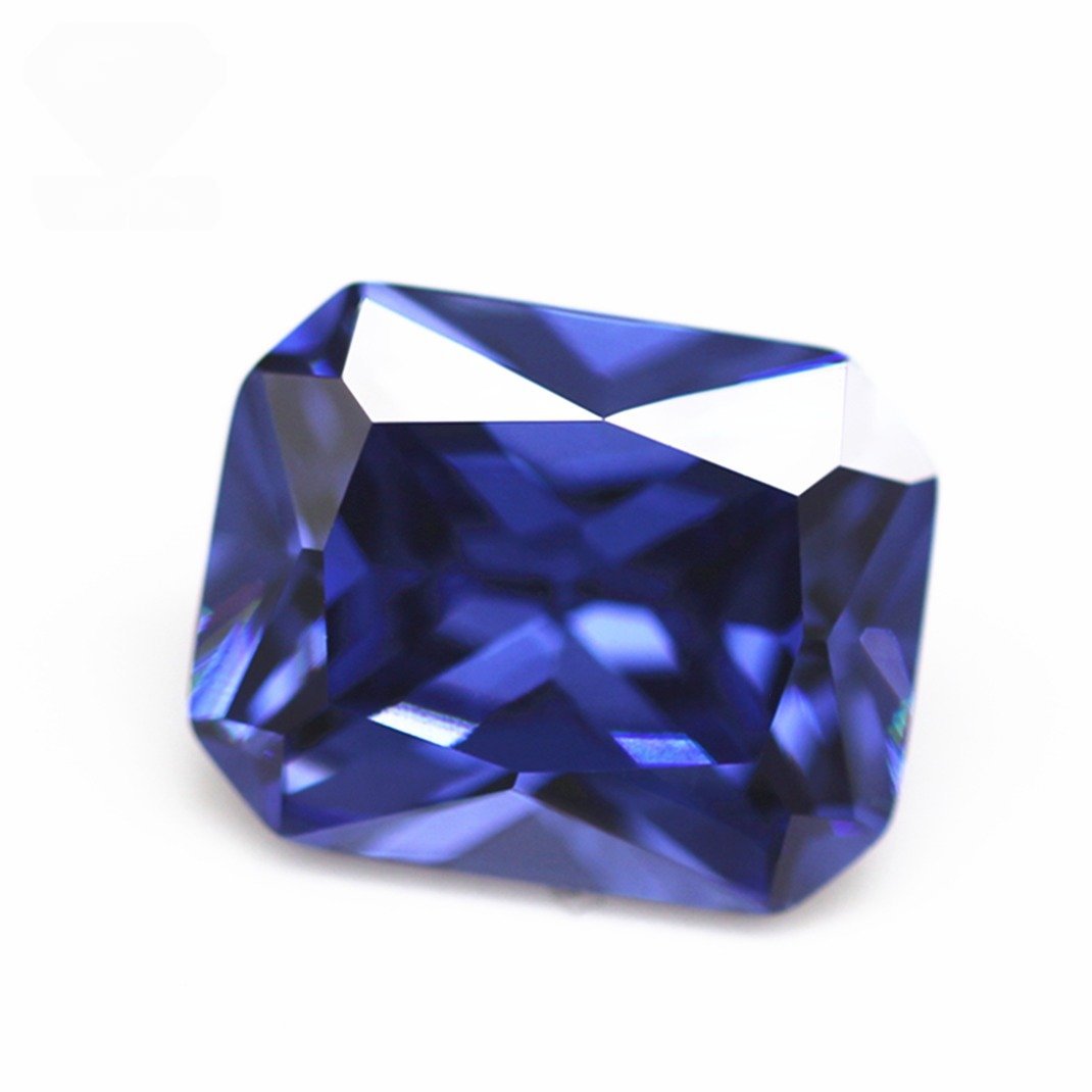 5a quality 3*5 10*14mm octagon cut l tanzanite/tanzanite cubic zirconia gemstones synthetic machine cut octagon shape cz stones