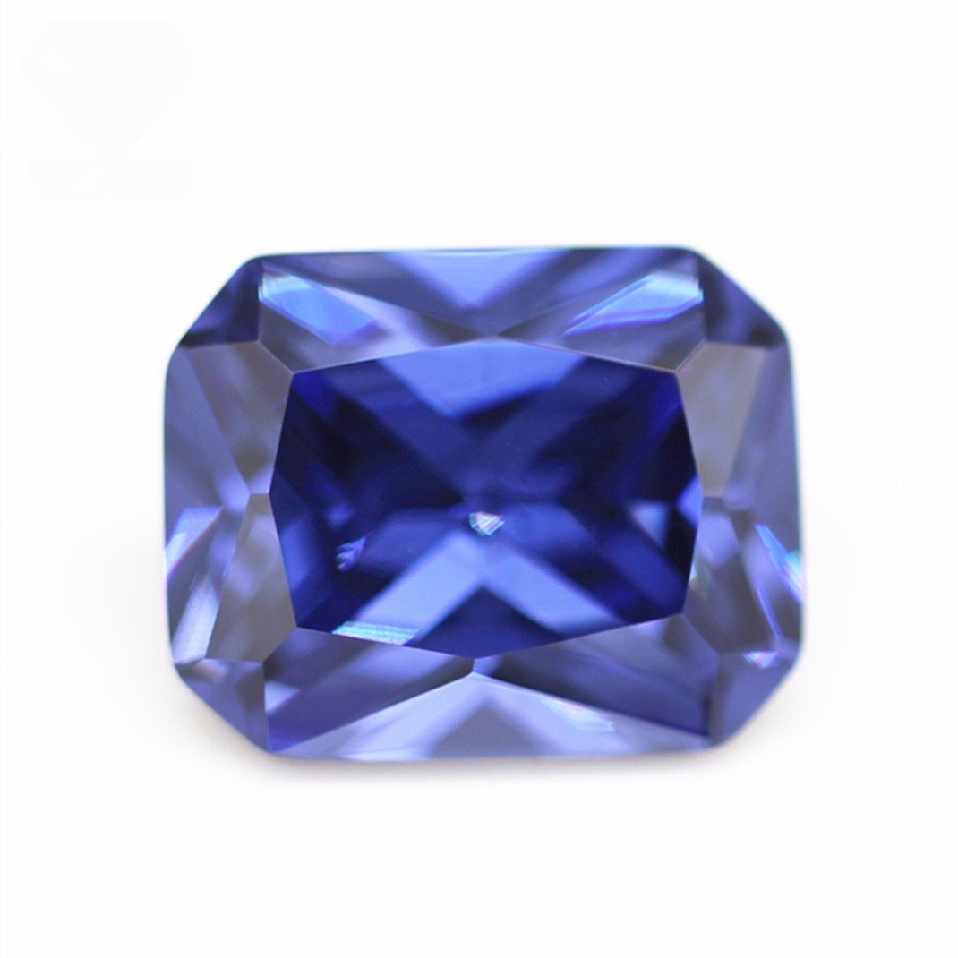 5a quality 3*5 10*14mm octagon cut l tanzanite/tanzanite cubic zirconia gemstones synthetic machine cut octagon shape cz stones