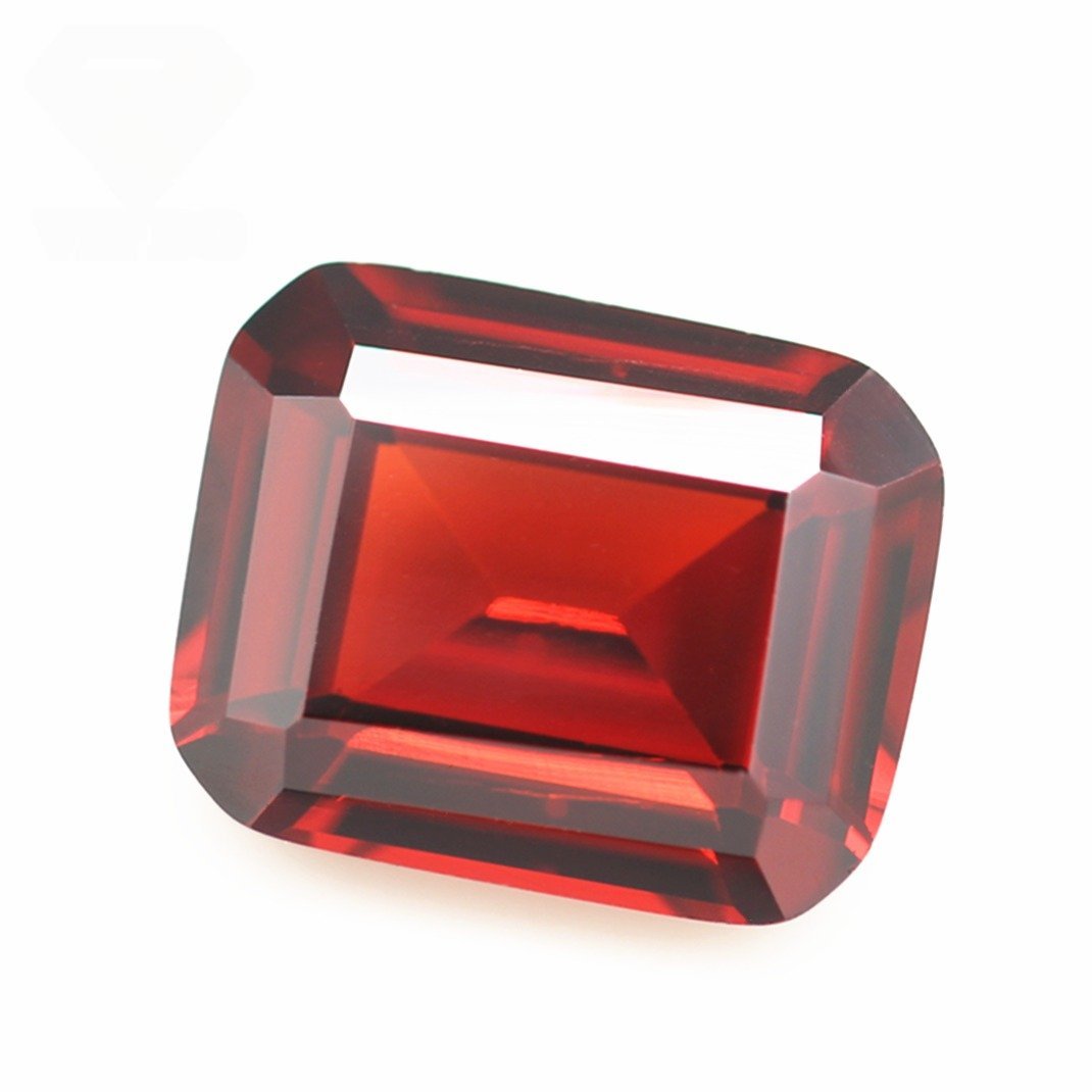 3*5 10*14mm garnet/dark garnet octagon cut/emerald cut cubic zirconia loose gemstones synthetic step cut octagon shape cz stones