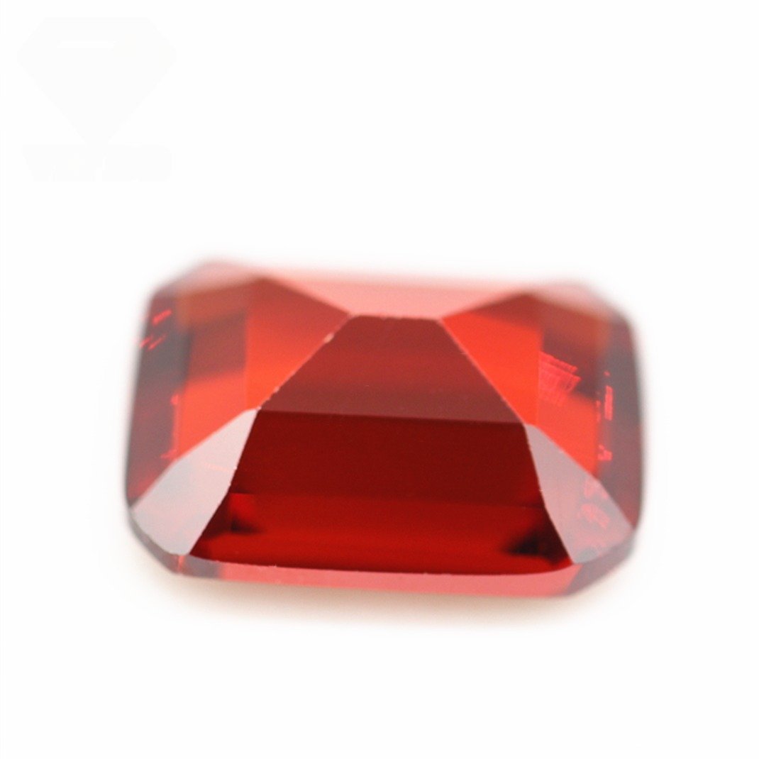 3*5 10*14mm garnet/dark garnet octagon cut/emerald cut cubic zirconia loose gemstones synthetic step cut octagon shape cz stones