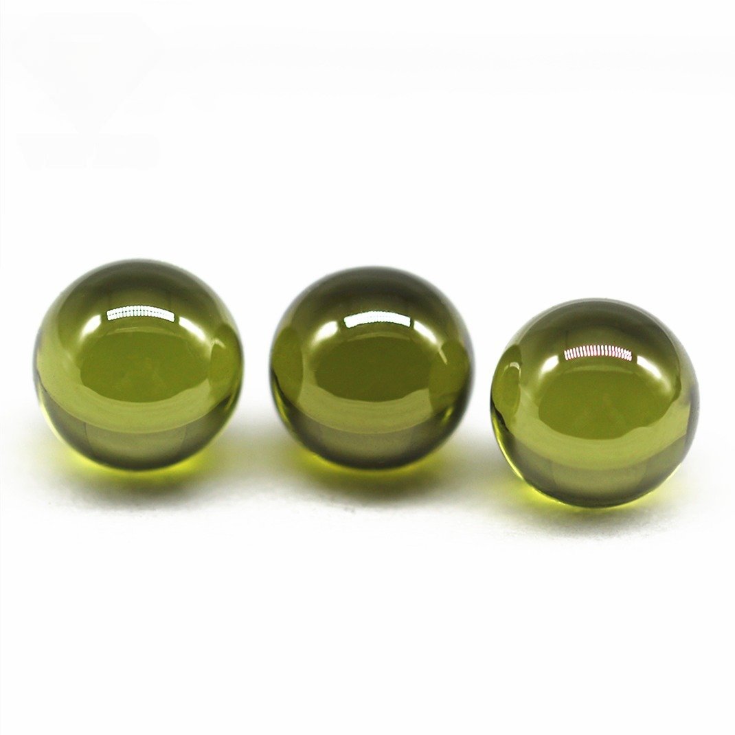 round beads peridot/dark peridot cubic zirconia loose gems synthetic round ball shape cz stone beads sphere shape with hole gems