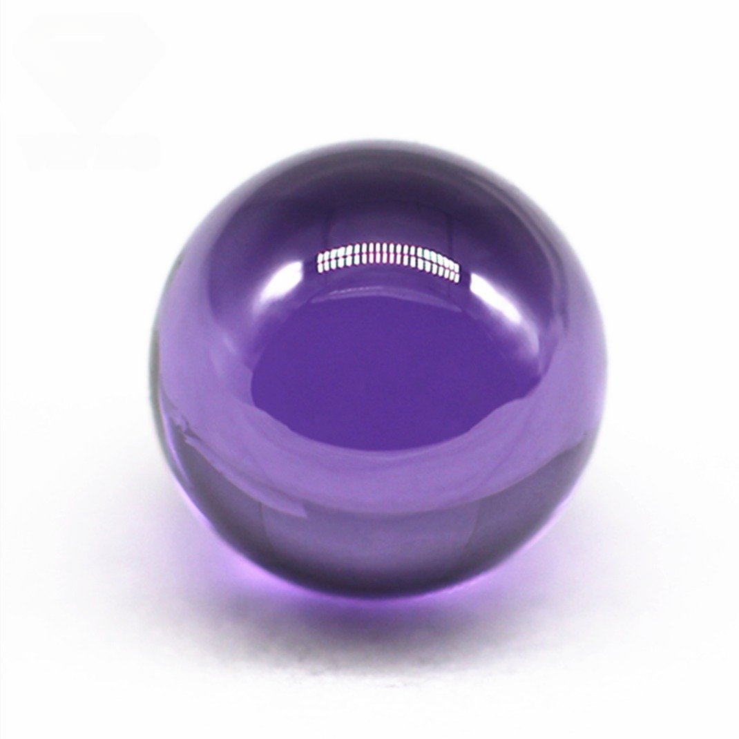 3 12mm round beads amethyst/dark amethyst cubic zirconia loose gems synthetic round ball shape cz stones with hole for bracelet