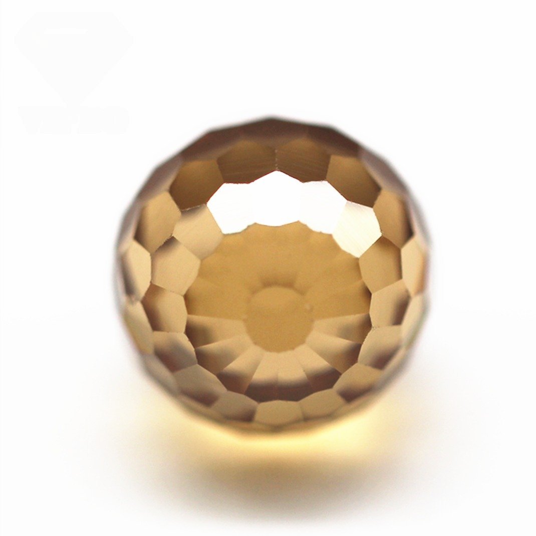 3mm 12mm round faceted beads champagne/d champagne cubic zirconia loose gems synthetic faceted ball beads cz stones drill hole