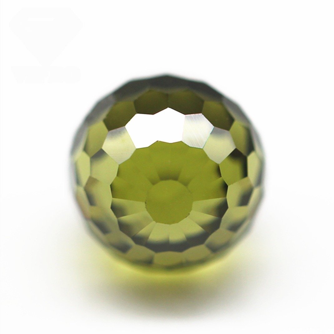 3mm 12mm round faceted cut beads peridot/d peridot cubic zirconia beads gems synthetic sphere shape faceted ball beads cz stones