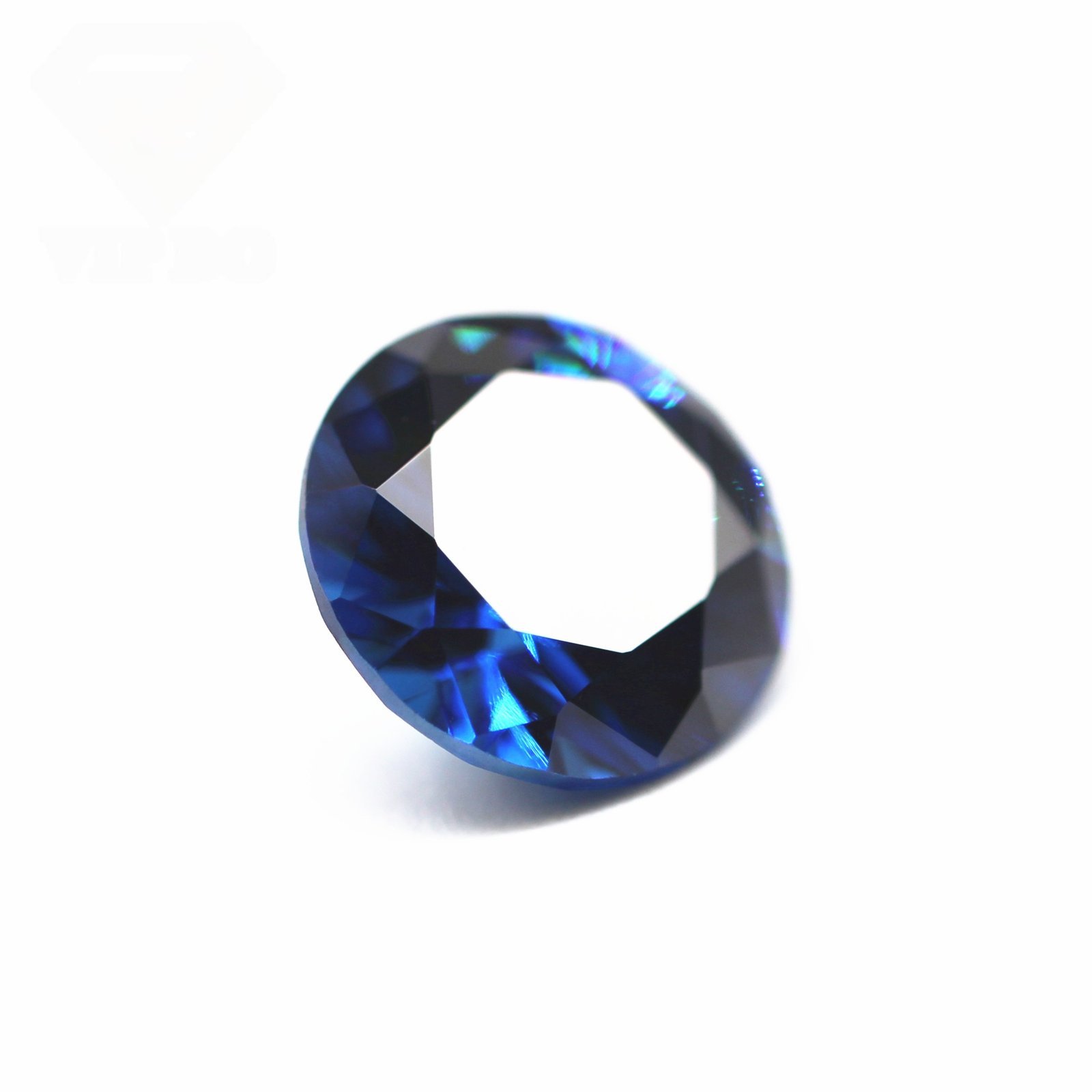 wuzhou cubic zirconia 0.8mm 12mm 5a quality round machine cut sapphire blue cubic zirconia loose gemstones synthetic cz stones