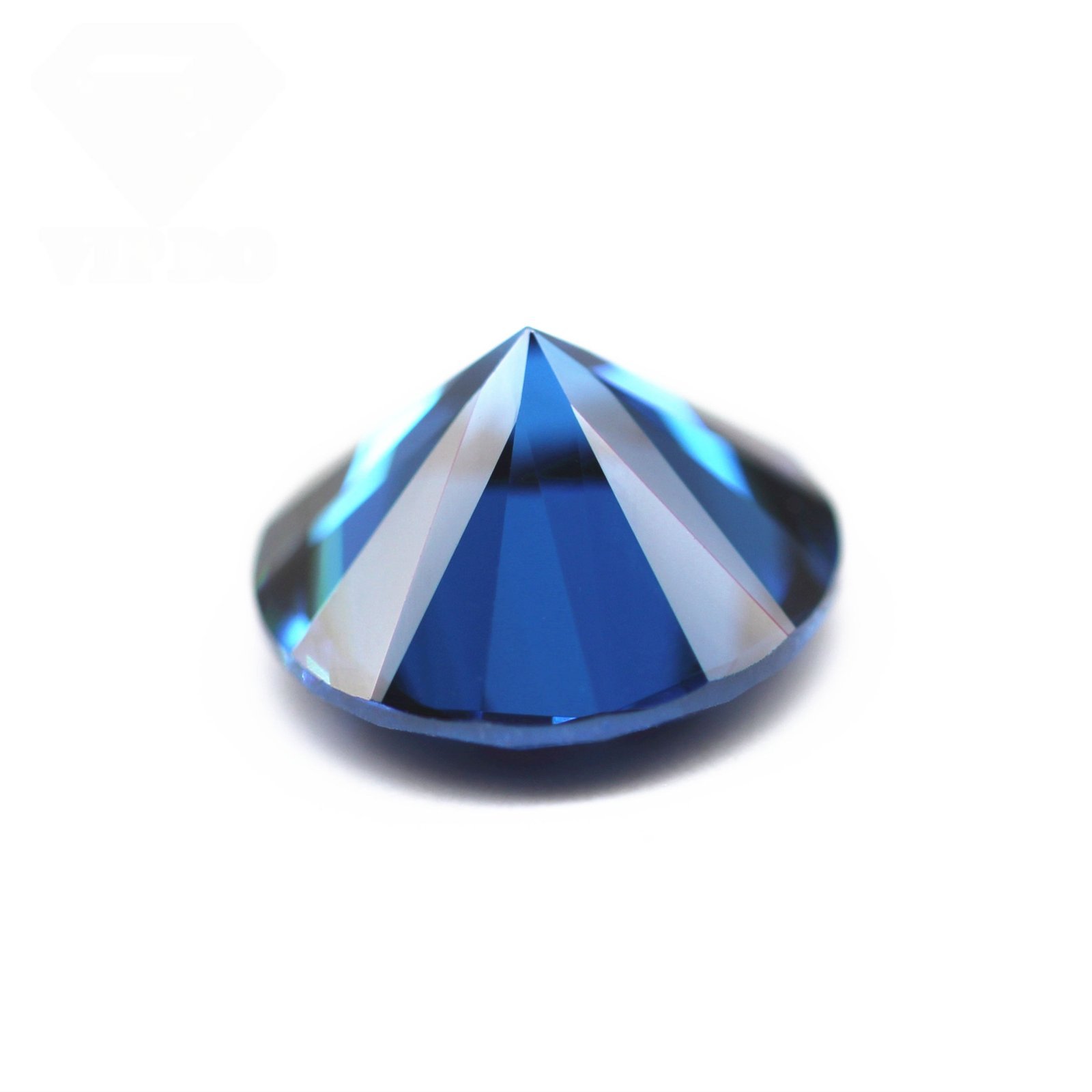 wuzhou cubic zirconia 0.8mm 12mm 5a quality round machine cut sapphire blue cubic zirconia loose gemstones synthetic cz stones