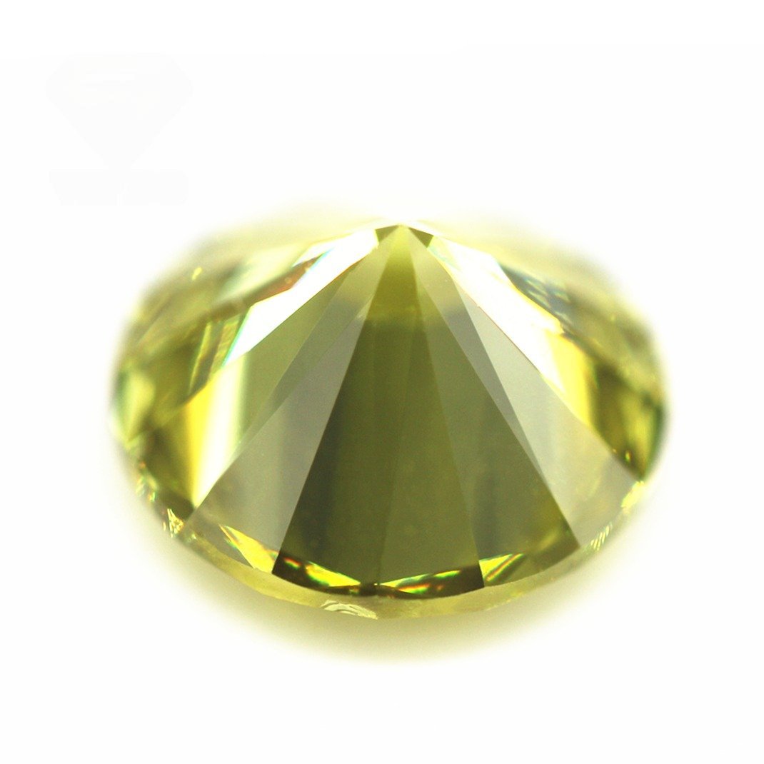 wuzhou gems wholesale 0.8mm 20mm round shape diamond cut olive cubic zirconia loose gemstones synthetic round cut cz stones