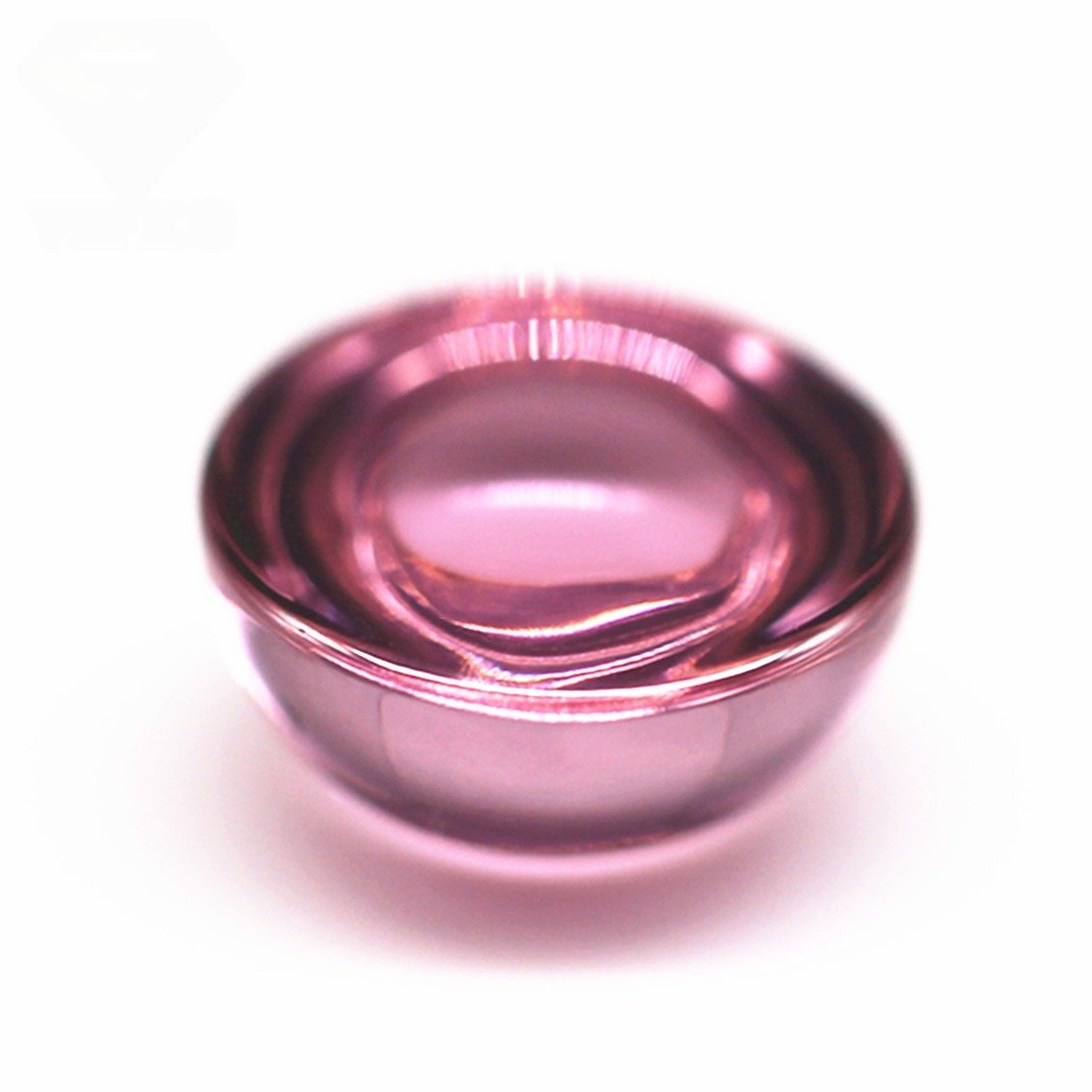 hot selling 3.0 12mm round flat back cabochon cut pink cubic zirconia loose gemstones synthetic round cabochon cut cz stones