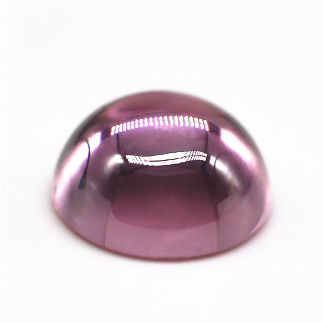 hot selling 3.0 12mm round flat back cabochon cut pink cubic zirconia loose gemstones synthetic round cabochon cut cz stones