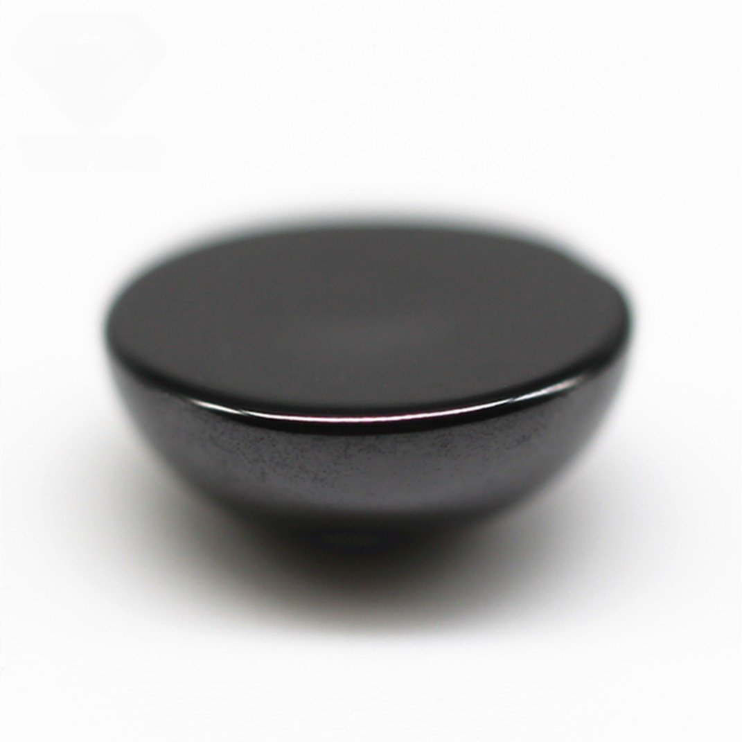 3a grade quality 3 12mm round shape flat back cabochon cut black cubic zirconia loose gems synthetic round cabochon cut cz stone