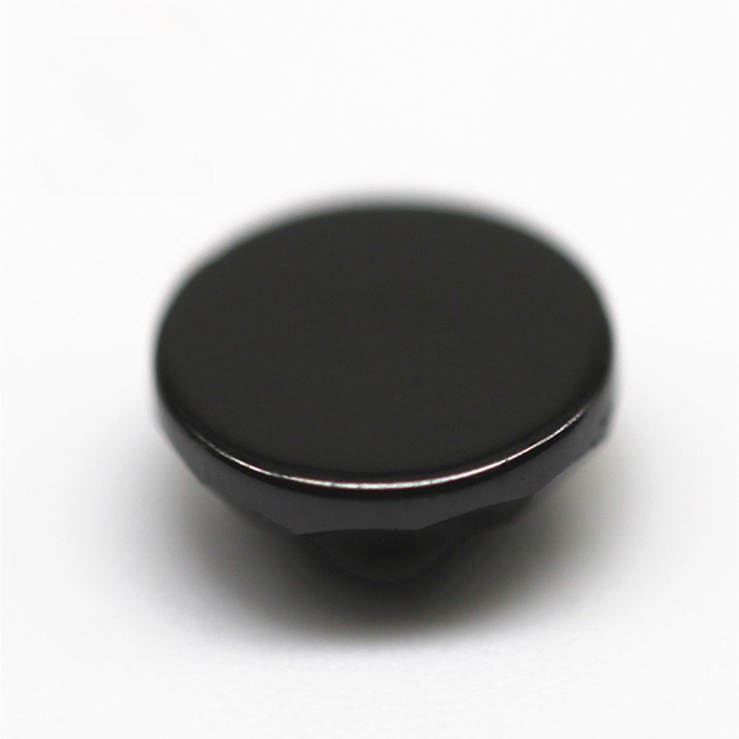 wuzhou gems 3 12mm round shape flat back checker board cut black cubic zirconia loose gems synthetic single grid cut cz stones