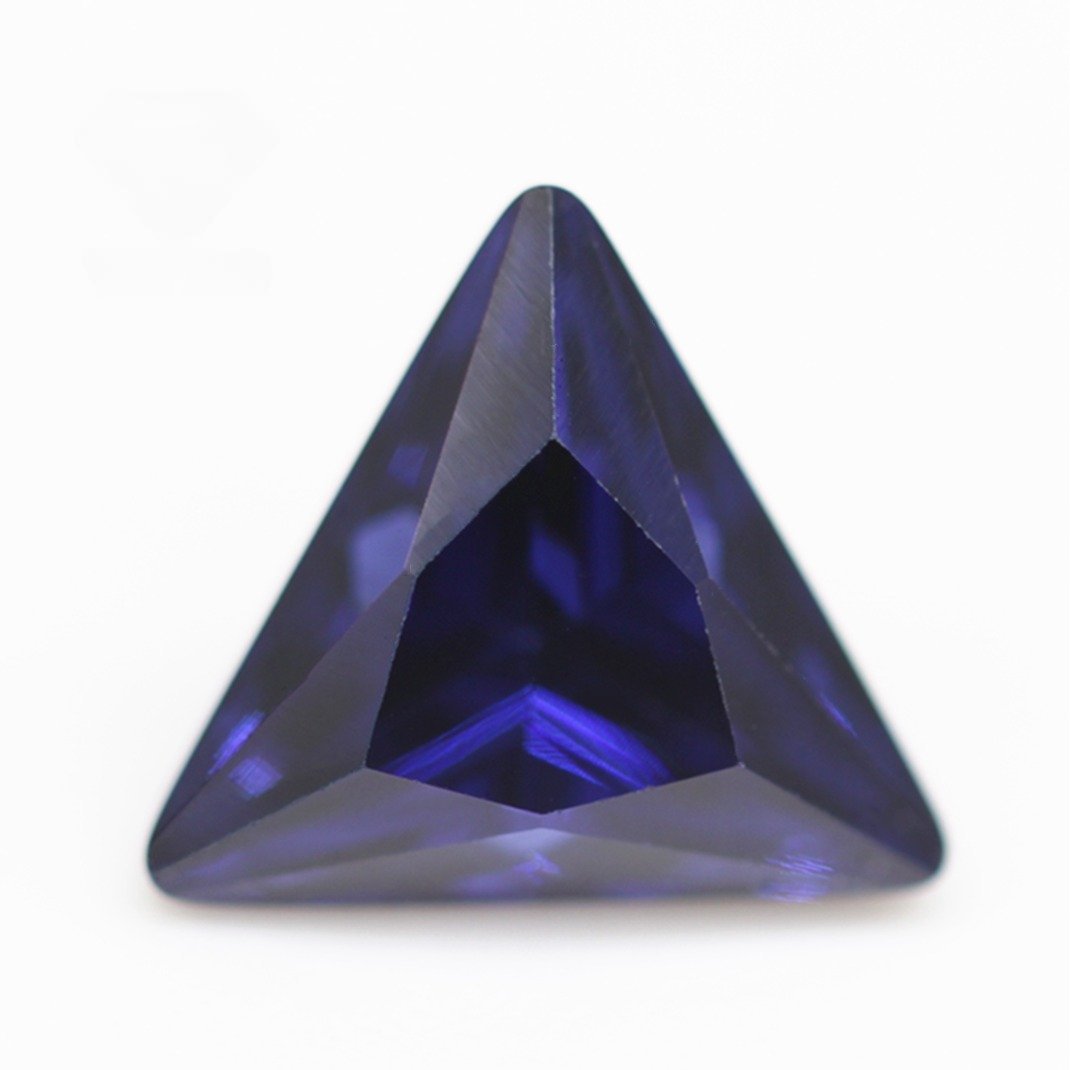 5a grade l tanzanite/tanzanite triangle cut cubic zirconia loose gemstones synthetic faceted cut triangle shape cz zircon stones