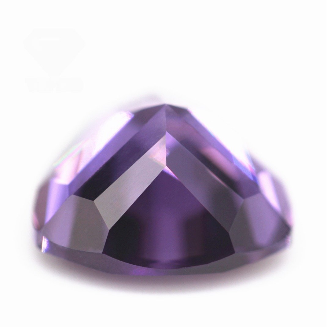 3*3mm 12*12mm amethyst/d amethyst trillion cut cubic zirconia loose gemstones synthetic faceted cut trillion shape cz stones