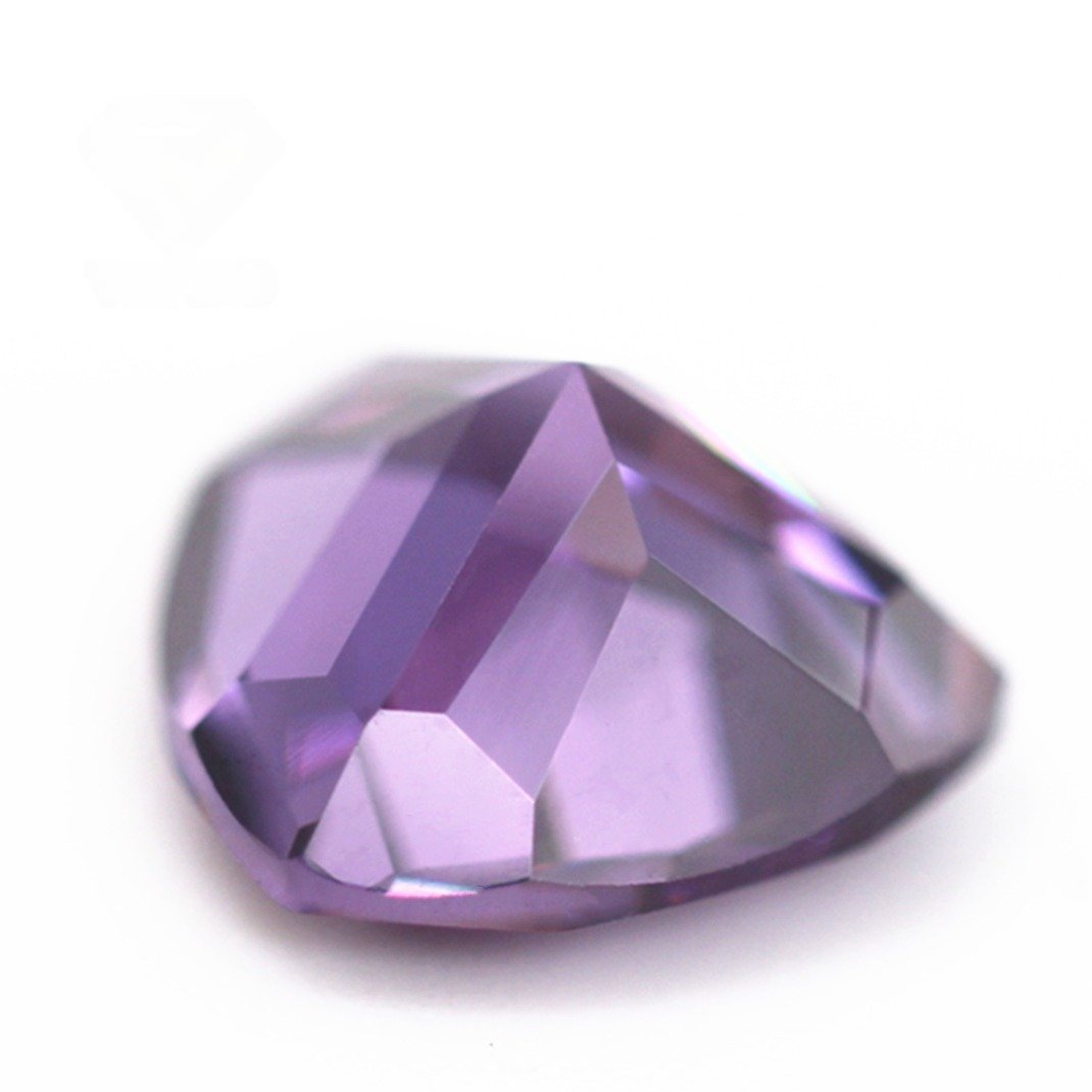 3*3mm 12*12mm amethyst/d amethyst trillion cut cubic zirconia loose gemstones synthetic faceted cut trillion shape cz stones