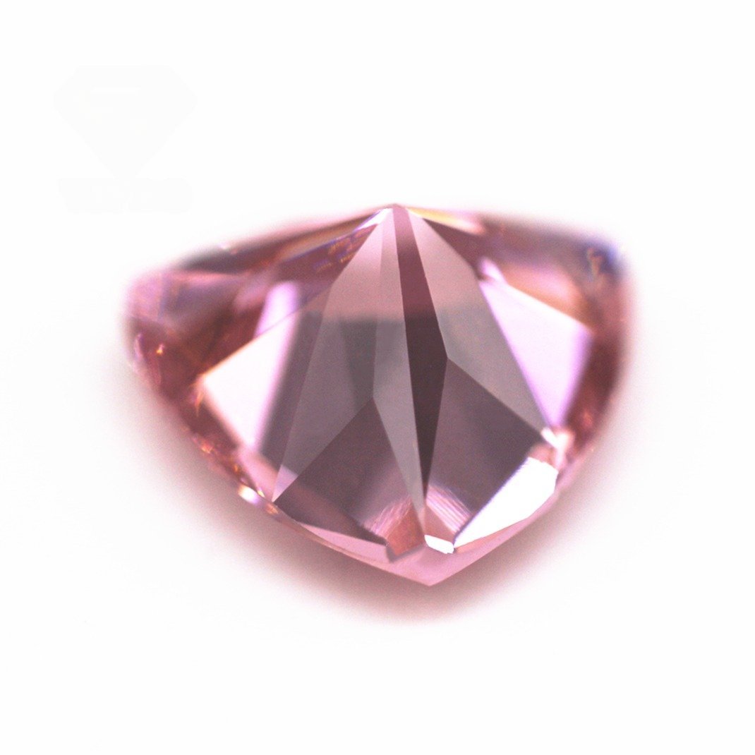 wuzhou zircon 3*3mm 12*12mm pink color machine cut trillion shape cubic zirconia loose stone synthetic trillion cut cz gemstone