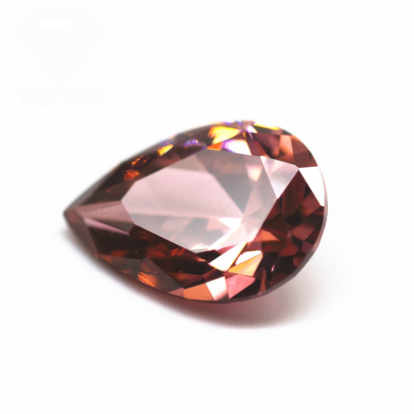 5a grade quality 2*3 10*14mm pear cut coffee/d coffee cubic zirconia loose gemstones synthetic faceted cut pear shape cz stones