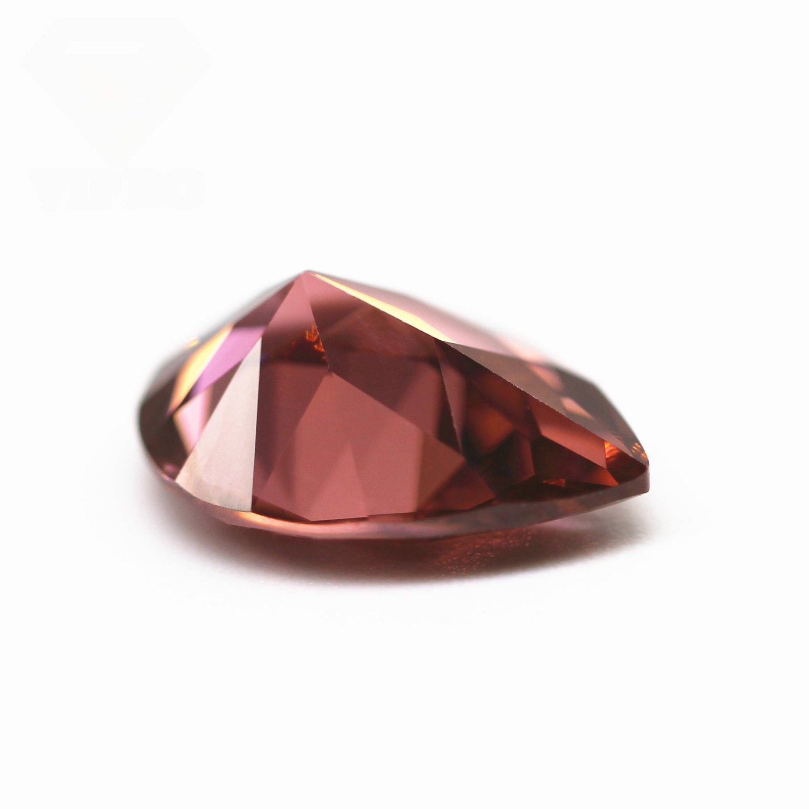 5a grade quality 2*3 10*14mm pear cut coffee/d coffee cubic zirconia loose gemstones synthetic faceted cut pear shape cz stones