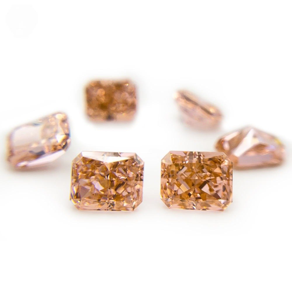 rarity champagne purple oct cut radiant synthetic cubic zirconia loose stone crushed ice cut gemstone radiant cut cz