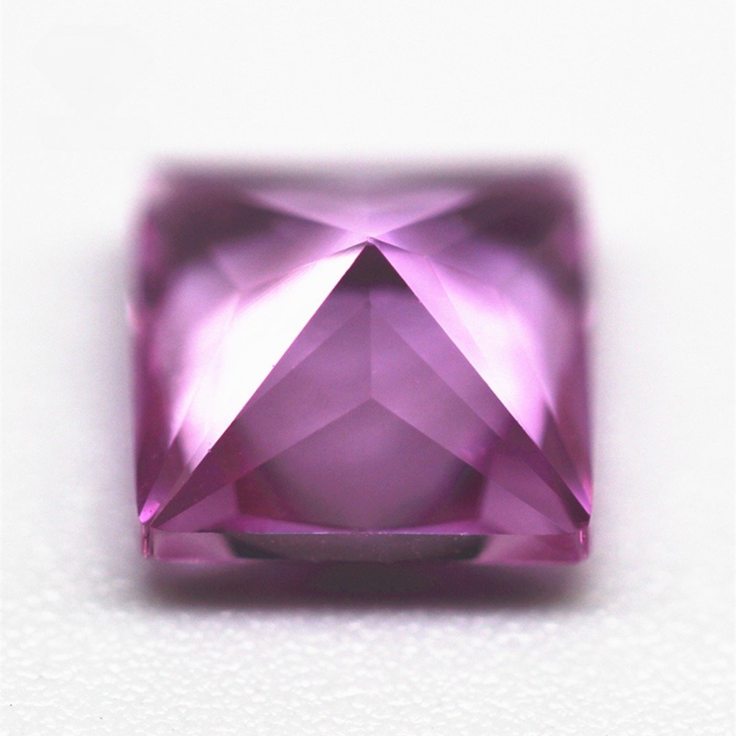 3*3 10*10mm square shape princess cut 2# pink ruby corundum loose gemstone square cut synthetic 2# pink sapphire corundum stones