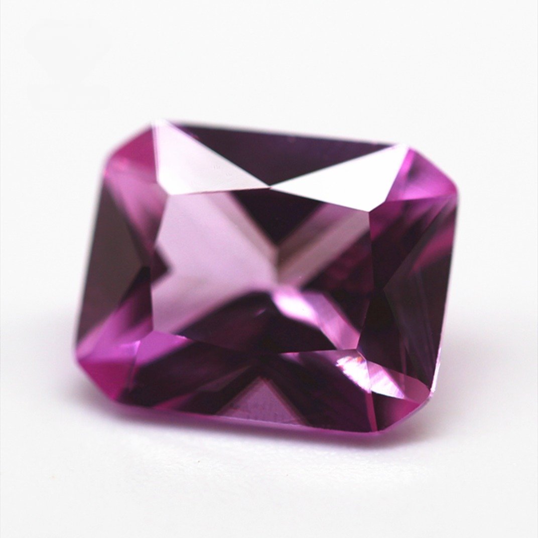 3*5 10*14mm princess cut octagon cut 2# pink ruby corundum loose gemstones octagon shape synthetic color 2# pink corundum stones