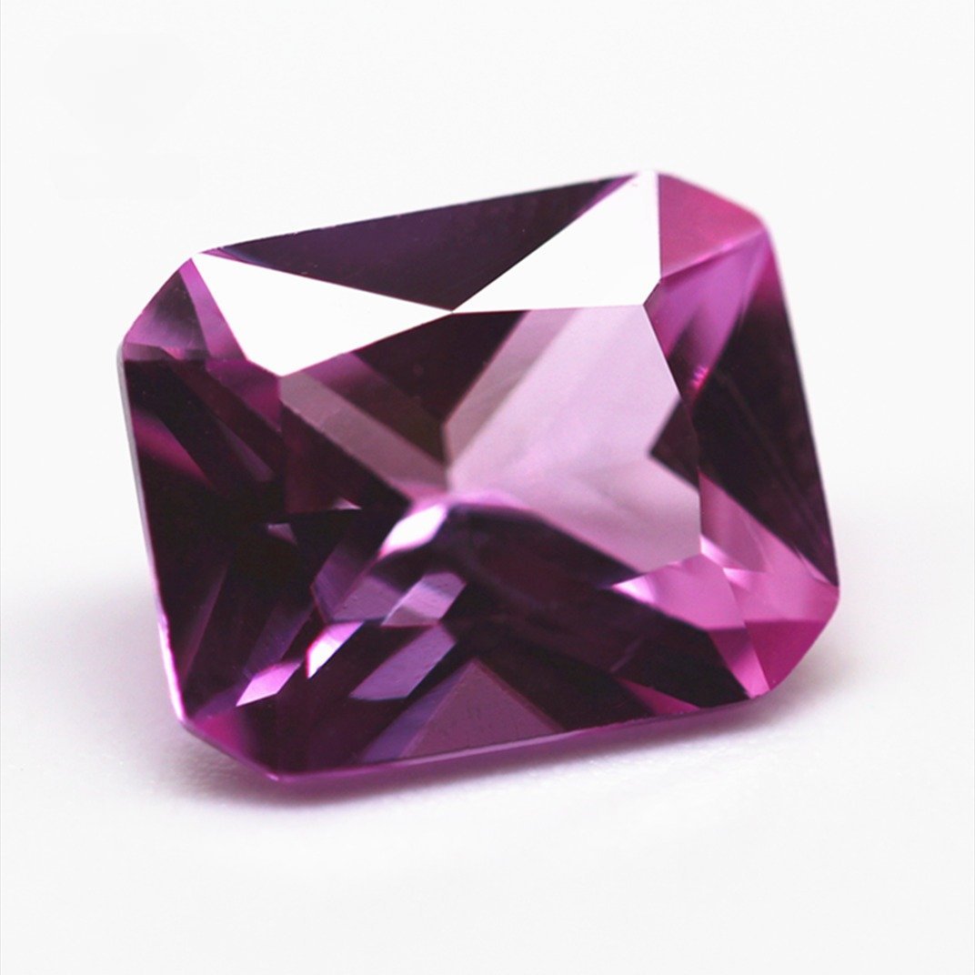 3*5 10*14mm princess cut octagon cut 2# pink ruby corundum loose gemstones octagon shape synthetic color 2# pink corundum stones