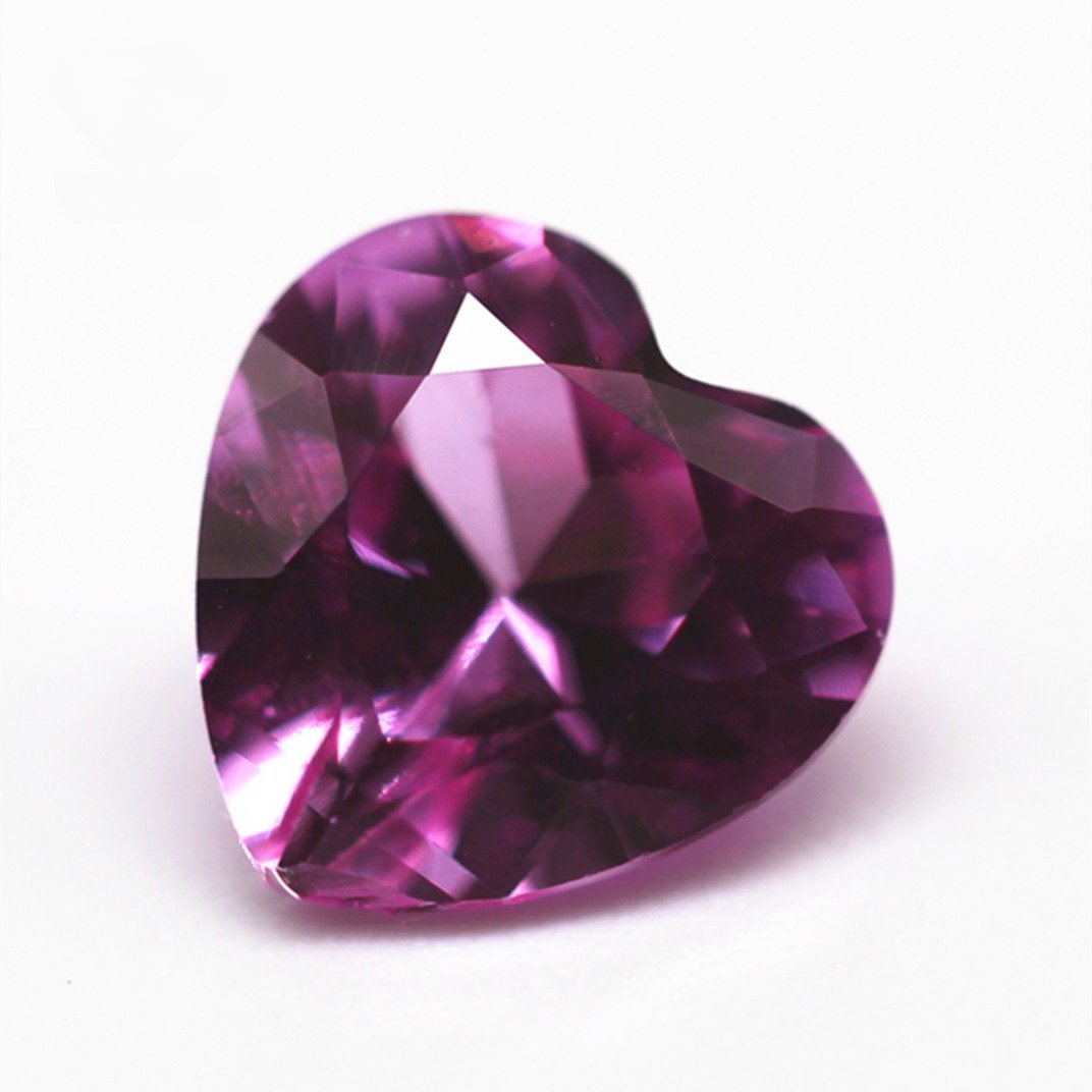 3*3mm 12*12mm diamond cut heart cut 2# pink ruby corundum loose stones synthetic heart shape 2# corundum pink sapphire gemstones