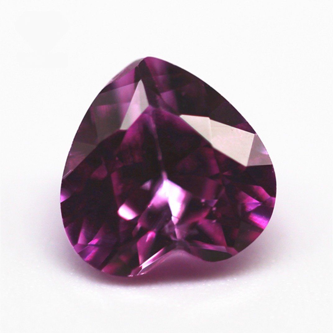 3*3mm 12*12mm diamond cut heart cut 2# pink ruby corundum loose stones synthetic heart shape 2# corundum pink sapphire gemstones
