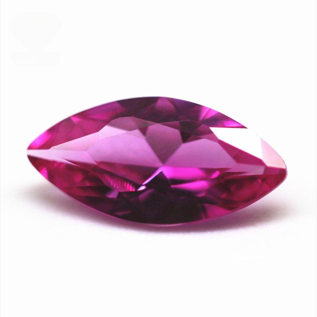 1.5*3 to 6*12mm bright cut marquise cut 3# ruby corundum loose gemstones marquise shape synthetic 3# red ruby corundum gemstones