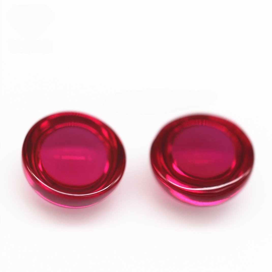 3.0 12mm round flatback cabochon cut 5# ruby corundum loose gemstones round cabochon synthetic 5# red corundum sapphire gemstone