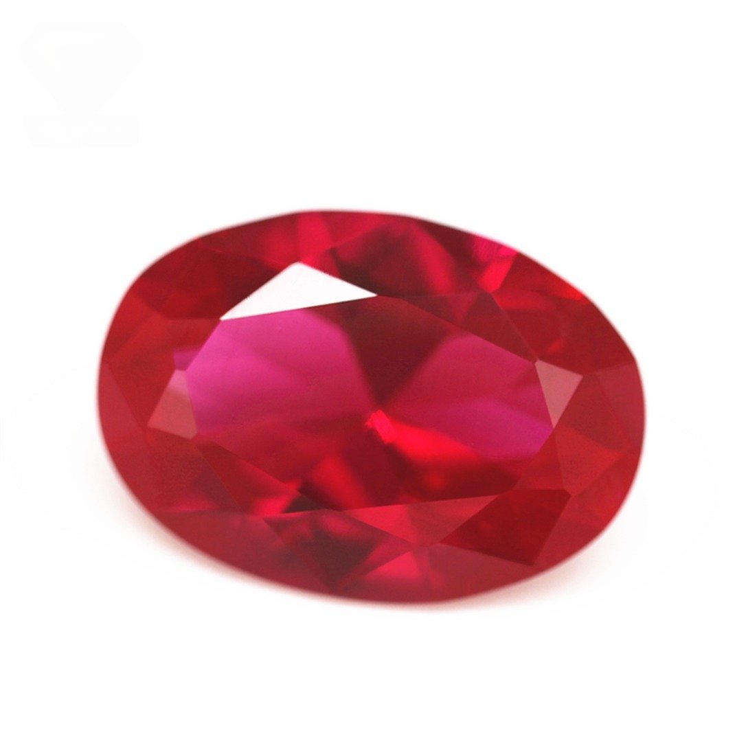 3*5mm 10*14mm machine cut oval cut 5# ruby corundum loose gemstones oval shape synthetic 5# red corundum sapphire gemstones