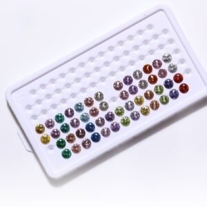 6-8mm Round Shape Brilliant Cut Multi-color 5A Cubic Zirconia Loose GemstonesCubic Zirconia Explosion-flash Imperial General Cut