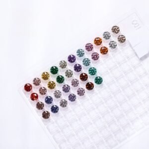 Round-shaped Fancy Star Cut Craft White and Multicolour Wuzhou Cubic Zirconia Round Gemstone Loose Stone DIY Wholesale