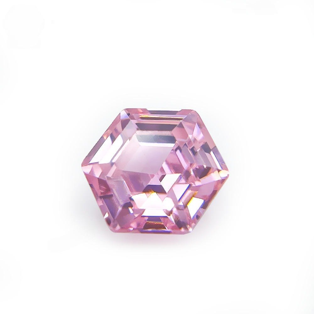 Rarity Wholesale Price Cubic Zirconia Pink Hexagon High Quality 6/8/10/12mm Loose Cz Stone for Jewelry Making - Image 3